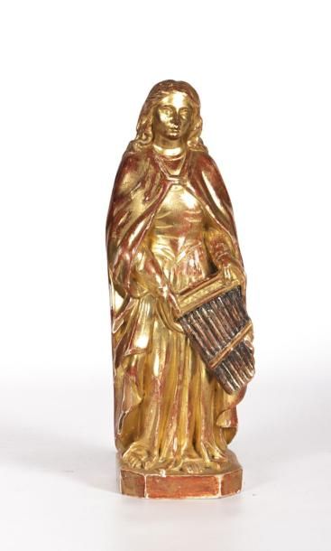 null Sainte Cécile en bois sculpté et doré

XIXème siècle

(redoré, sauts à la dorure)

Haut....