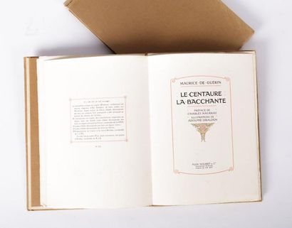 null DE GUERIN Maurice - Le centaure , la Bacchante - Paris Plon Nourrit et Cie 1925...