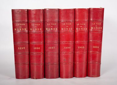 null CHARTON Edouard - Le Tour du Monde - Paris Librairie Hachette 1897 - 6 volumes...