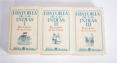 null DE LAS CASAS Bartolomé - Historia de las Indias - trois volumes in-8° - reliure...