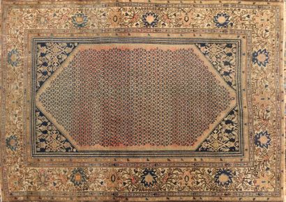 null MELEYER Iran vers 1930

Tapis en laine à décor d'un motif répétitif bleu en...