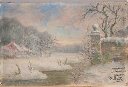 null POSTEL Ovide (1863-1943)

Paysage sous la neige

Huile sur carton

Signée en...