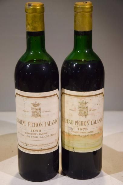 null 2 Blles	CH. PICHON LALANDE	Pauillac GCC	1973

	Et.: 1 légèrement tachée, 1 plus...