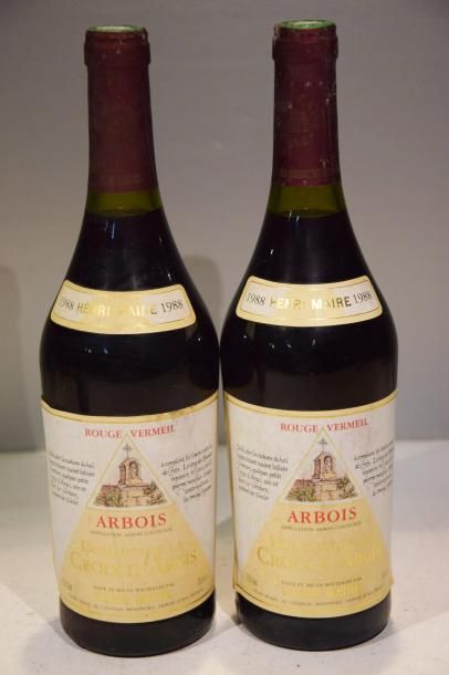 null 2 Blles	ARBOIS "rouge vermeil" Dom. de La Croix d'Argis mise H. Maire		1988

	Et....