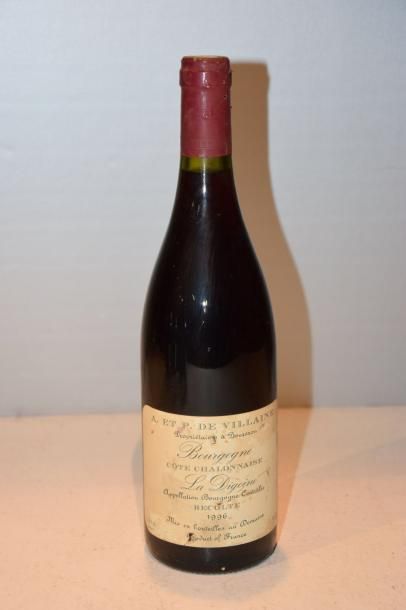 null 1 Blle	BOURGOGNE "Côtes Chalonnaises" mise de Villaine 		1996

	Et. un peu tachée...