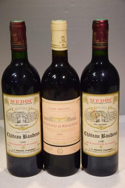 null Lot de 3 blles comprenant :		

1 Blle	CH. DE REIGNAC	Bordeaux Sup.	1995

	Cuvée...