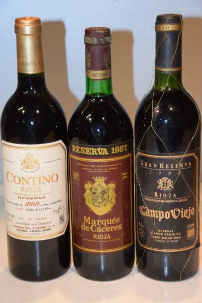 null Lot de 3 blles de vin d'Espagne comprenant :		

1 Blle	Rioja CONTINO Reserva...