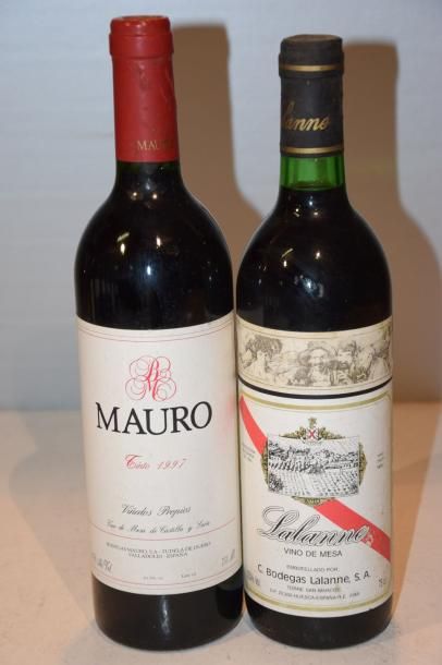 null Lot de 2 blles de vin d' Espagne comprenant :		

1 Blle	Vino de Mesa de Castilla...