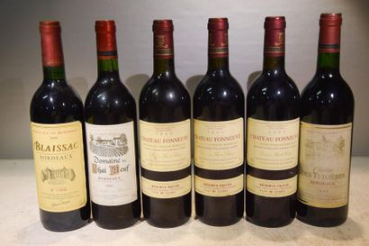 null Lot de 6 blles comprenant :		

1 Blle	BLAISSAC	Bordeaux mise nég.	2005

1 Blle	DOMAINE...