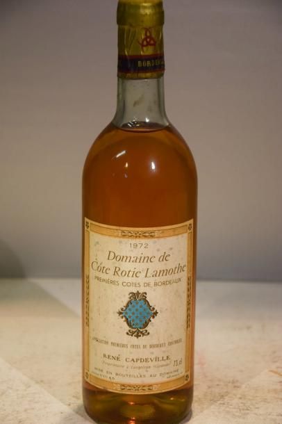 null 1 Blle	DOMAINE CÔTE RÔTIE LA MOTHE 	1ères Côtes de Bx	1972

	Et. légèrement...