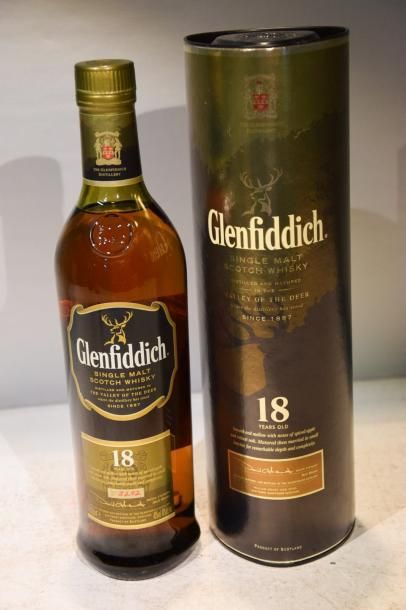 null 1 Blle	Single Malt scoth Whisky GLENFIDDICH(Ecosse) 		

	70 cl - 40° -18 ans...