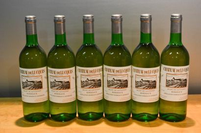 null 6 Blles	CH. DE LUCQUES 	Bordeaux Blanc	1987

	Et. excellentes. N : 4 bas goulot...