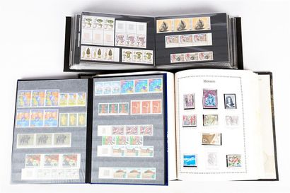 null Lot de trois albums de timbres non oblitérés tels que Monaco et France
(non...