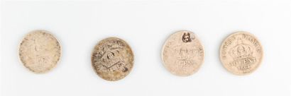 null NAPOLEON III (1852-1870)
Quatre pièces de vingt centimes Napoléon III Empereur...