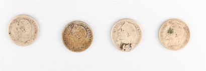 null NAPOLEON III (1852-1870)
Quatre pièces de vingt centimes Napoléon III Empereur...