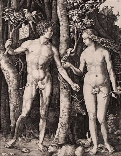 null DURER Albrecht (1471-1528), d'après - DURANT Amand (imprimeur)
Adam et Eve
Gravure...