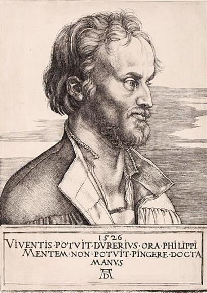 null DURER Albrecht (1471-1528), d'après
Portrait de Philippe de Mélanchthon
Gravure...