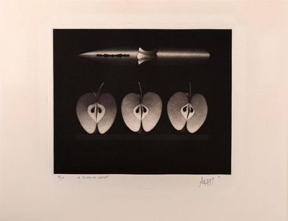 null AVATI Mario (1921-2009), d'après
La plume du sergent
Manière noire
Signée et...