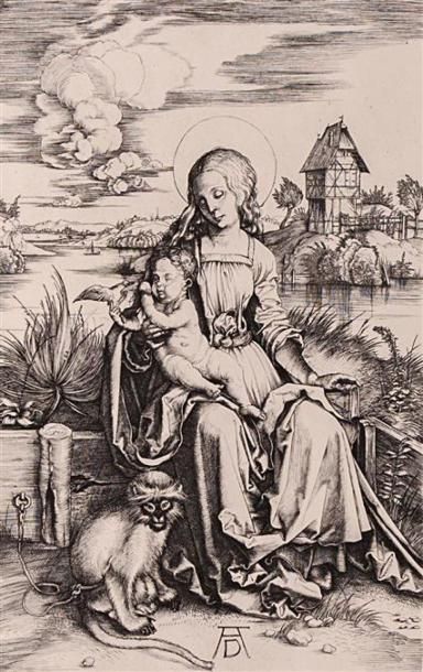 null DURER Albrecht (1471-1528), d'après
La Vierge au singe
Gravure sur cuivre
Reproduction...