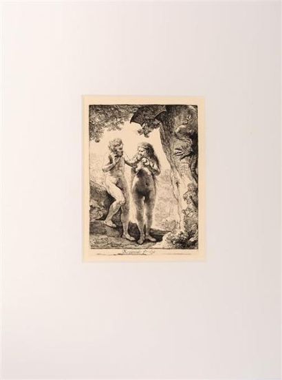 null REMBRANDT VAN RIJN (1606-1669), d'après
Adam et Eve
Eau-forte
Editée par Rembrandthuis...