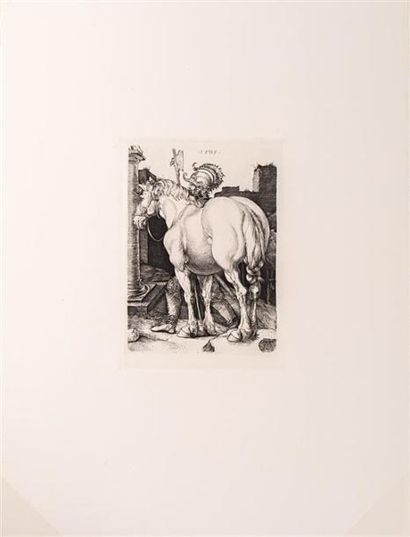 null DURER Albrecht (1471-1528), d'après - DURANT Amand (imprimeur)
Le grand cheval
Gravure...