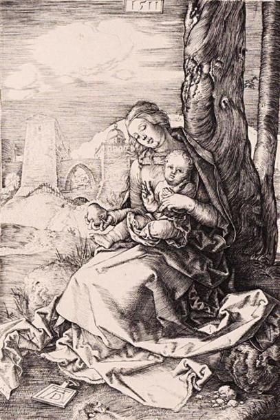 null DURER Albrecht (1471-1528), d'après
La Vierge à la poire
Gravure sur cuivre
Reproduction...