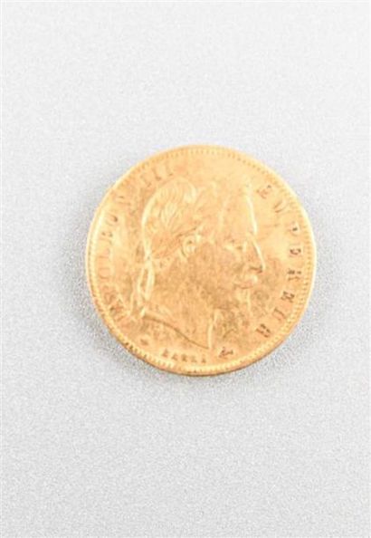 null Une pièce de 5 Frcs or Napoléon III, années 1863
Poids : 1,62 g 