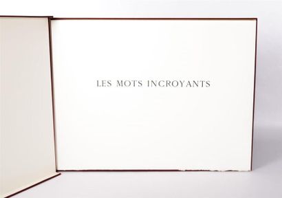 null SOLOMBRE Jean - Les mots incroyants - Paris Editions Art Extension 1978 - un...