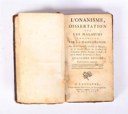 null TISSOT M. - L'onanisme, dissertation sur les maladies produites par la masturbation...