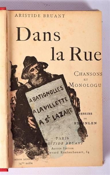 null BRUANT Aristide - Dans la rue, chansons et monologue - Paris Aristide Bruant...