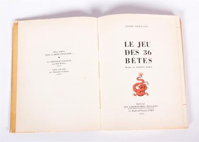 null DEMAISON André - Le jeu des 36 Bêtes - Paris Les Laboratoires Deglaude 1935...