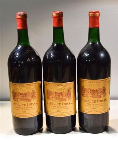 null 3 Mags	CH. DE GRISSAC	Côtes de Bourg	1988
	Et. un peu froissées mais bonnes....