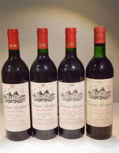 null 4 Blles	CH. BERLIQUET	St Emilion GCC	
	2 blles de 1987, 1 blle de 1985, 1 blle...