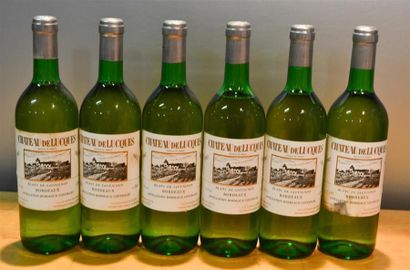 null 6 Blles	CH. DE LUCQUES 	Bordeaux Blanc	1987
	Et.: 4 excellentes, 2 un peu tachées....