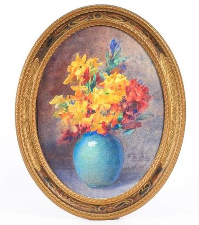 null ODIN Blanche (1865-1957)
Bouquet de fleurs
Aquarelle sur papier
Signée en bas...