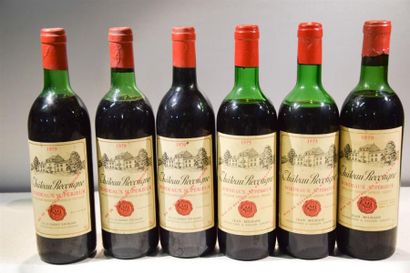 null 6 Blles	CH. RECOUGNE	Bordeaux Sup.	

	3 blles de 1979, 2 blles de 1975, 1 blle...