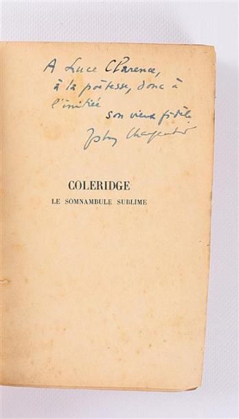 null Lots de deux ouvrages :
- CHARPENTIER John - Coleridge Le somnambule sublime...