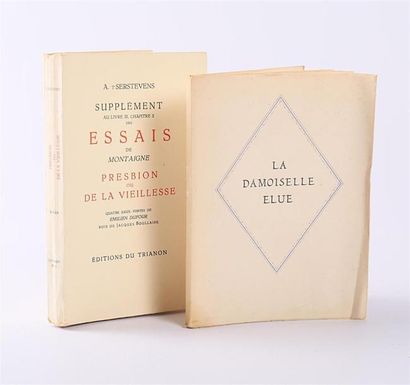null Lot de deux ouvrages : 
- GABRIELE Dante - La damoiselle élue - Paris, La Connaissance,...