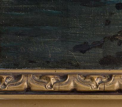 null GODCHAUX (XIXème siècle)
Voiliers au clair de lune
Huile sur toile
Signature...
