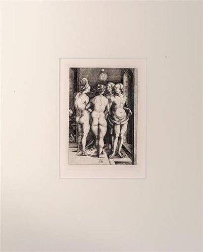 null DURER Albrecht (1471-1528), d'après 
Quatre femmes nues ou les quatre sorcières	
Gravure...