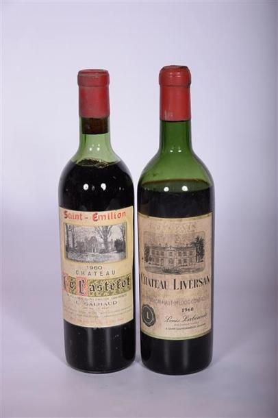 null Lot de 2 blles comprenant :		
1 Blle	CH. LE CASTELOT	St Emilion	1960
1 Blle	CH....