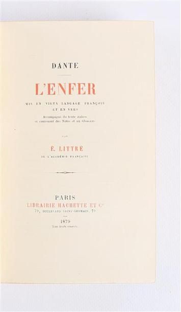 null DANTE - L'Enfer - Paris, Librairie Hachette et Cie, 1879 - Mis en vieux language...