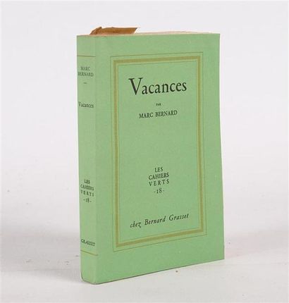 null BERNARD Marc - Vacances - Paris Grasset 1953 - Collection " Les Cahiers Verts...