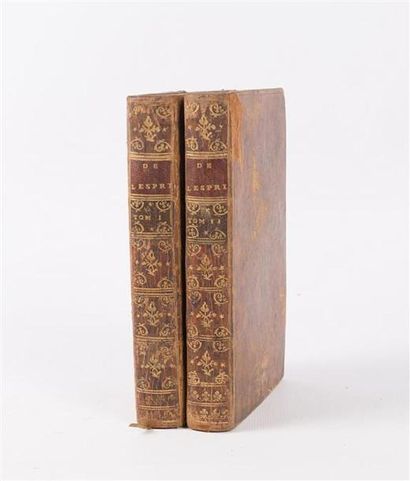 null HELVETIUS Claude Adrien - De l'Esprit - Paris, Chez Durand 1758 - deux volumes...