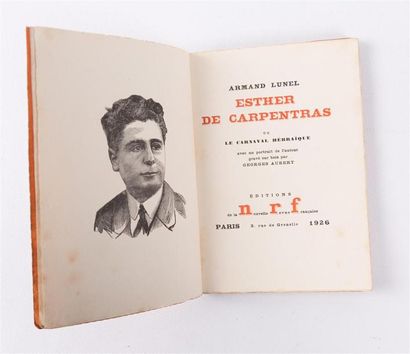 null LUNEL Armand - Esther de Carpentras ou le carnal hébraïque - Paris Editions...