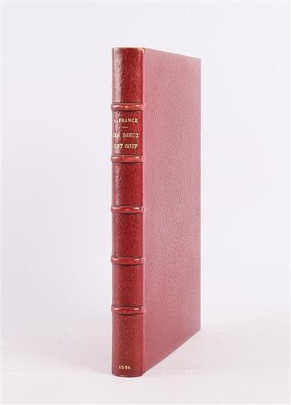 null FRANCE Anatole - Les Dieux ont soif - Paris, L. Carteret, 1924 - un volume in-4°...