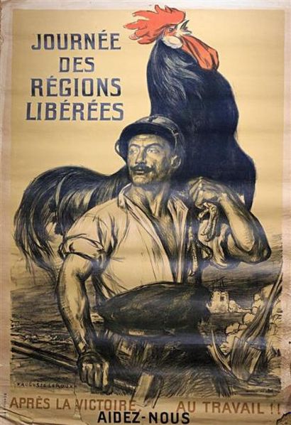 null LEROUX Auguste (1871-1954), d'après
Journée des régions libérées "après la victoire,...
