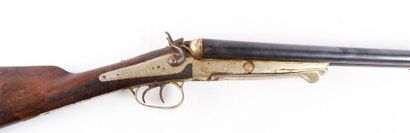 null Fusil de chasse à canons damas juxtaposés de 75,6 cm, cal. 16 marqués sur la...