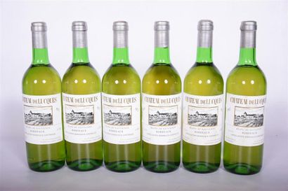 null 6 Blles	CH. DE LUCQUES 	Bordeaux Blanc	1987
	Et. excellentes. N : bas goulot...