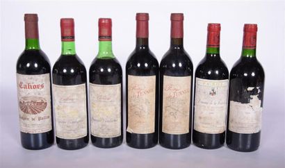 null Lot de 7 blles comprenant :		
2 Blls	CAHORS mise Dom. Combarieu 		1983
1 Blle	CAHORS...